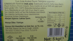 5 kg Beyaz Peynir 91.50 TL Ücretsiz Kargo