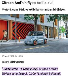 Elektrikli Citroen Ami'nin Türkiye fiyatı açıklandı