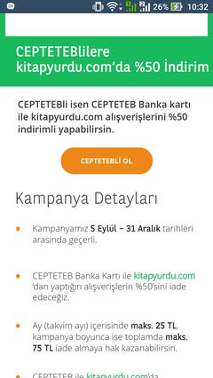 CEPTETEB kitapyurdu.com da %50 indirim!