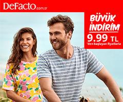 defacto.com.tr'de 9.99 TL'den Başlayan Fiyatlarla Büyük İndirim Kampanyası Başladı!