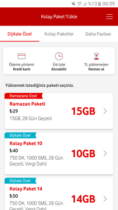 Ramazana özel 15GB 29 tl