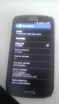  Samsung Galaxy S3 Android 4.3 güncelleme sorunu