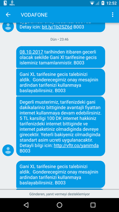 VODAFONE FATURASİZ YENİ GANİ TARİFELERİ