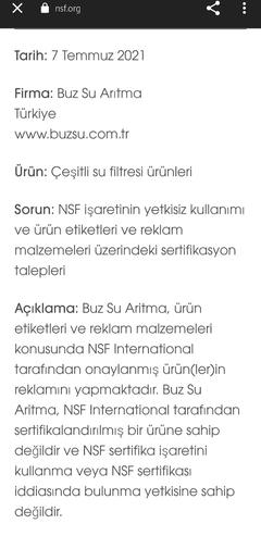 Su Arıtma Cihazı - NSF58 Onaylı Su Arıtma Cihazı