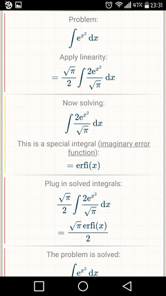 integral e^(x^2) dx    YARDIM