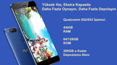 1044 TL ZTE Nubia Z17 Mini 4GB-64GB Snapdragon 652-16MP Ön Kamera-Çift 13MP Arka Kamera-DTS Ses