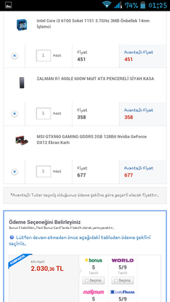  Sistem Tavsiyesi bütçe 2000 tl.