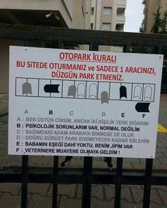 Park etme sorunu yaşayan tahta kurulari icerir