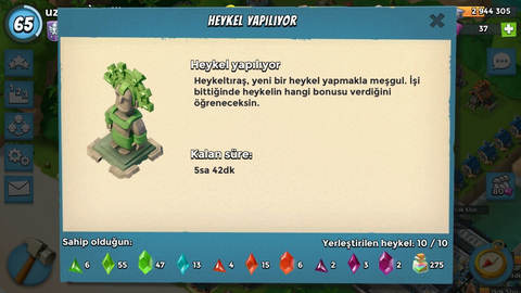 Satılık 65 lvl boom beach