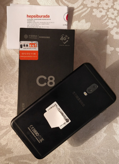 Satıldı...Samsung Galaxy C8 32 Gb Black 23 Ay Garantili...!