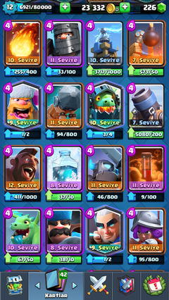 Clash Royale 12 LVL ilk sahibinden SATILIK hesap