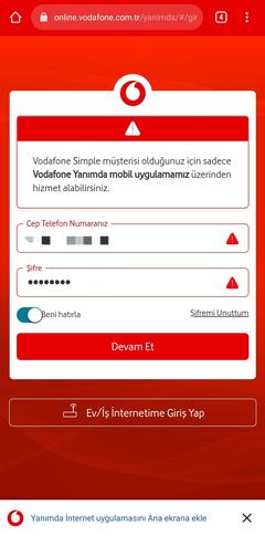 Vodafone YANIMDA uygulaması