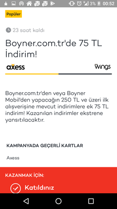 Boyner.com.tr  finansbank kupon kampanyası 150 tl ye 30 tl, 400 tl ye 125 tl indirim+ axess 250 tl ye 75 tl ekstre kart indirimi!!