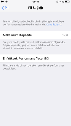 APPLE IPHONE PİL SAĞLIĞI  [ANA KONU]