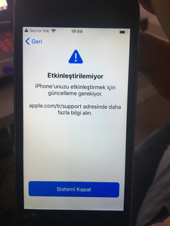 Telefonumu sıfırladım (İPhone’unuz etkinleştirilemedi)