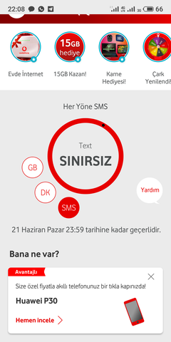 Vodafone sınırsız tarife