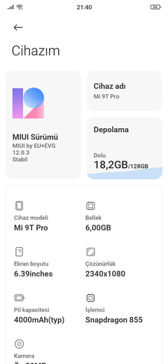 ★ Xiaomi Mi 9T ★ Ana Konu ★ MIUI 12.1 - ANDROID 11 ★ -İLK MESAJI OKUYUN LÜTFEN!!-