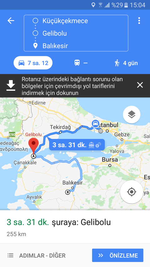 İstanbul-Balıkesir yol tavsiyesi.