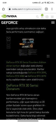 NVidia RTX 3000 Founders Edition kartların Türkiye'de satılacağını açıkladı!!!