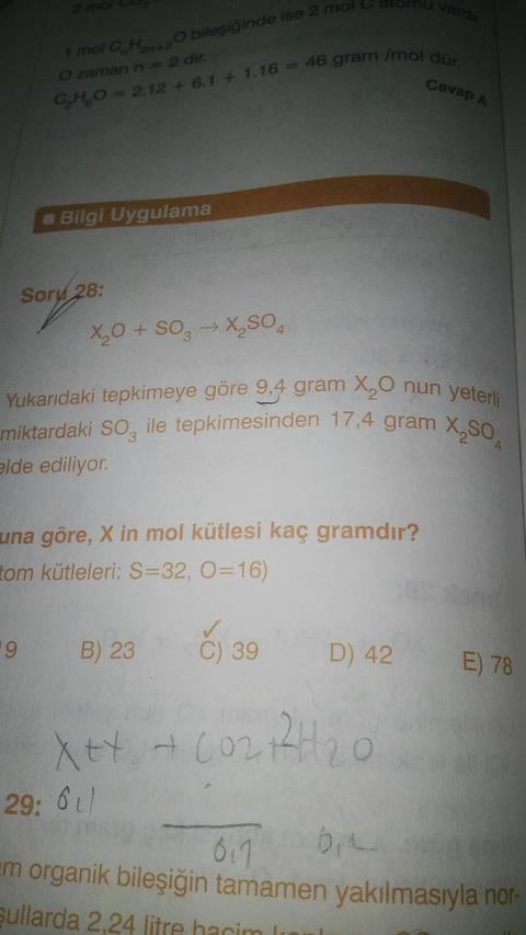 Kimyasal Hesaplamala Sorulari