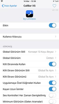 CallBarXS iOS 12 TR YAMA