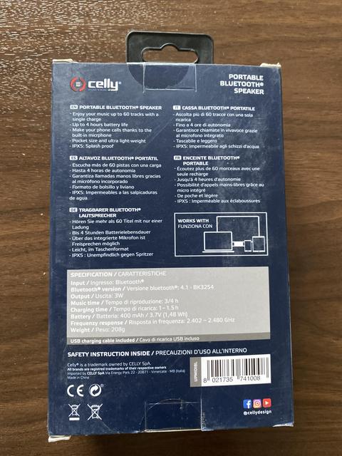 Celly Up Midi Bluetooth Hoparlör