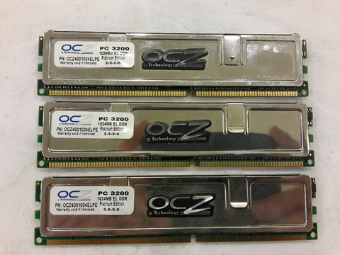 SATILIK OCZ EL DDR PC-3200 Platinum DDR 400 5-3-2-2   Faturalı -Adedi 30 TL