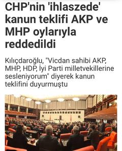 Ihlaszede Yasa Tasarisina AKP ve MHP’den Ret