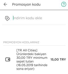 Ankara ve İstanbul yemek siparişlerinde 30/15 indirim (ücretsiz)