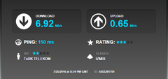  'Ping' ve modem/hat değerlerini yazabilirmisiniz sorun kendimiz bulalım