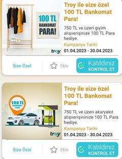 (Kişiye Özel) Vakıf Bankomat Kart (Troy) 150/50 toplamda 100 TL Bankomat Para