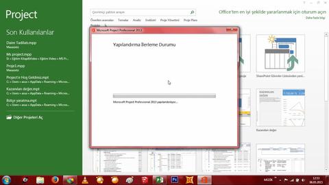 MS Project 2013 Yardım Yapılandırması Yükleme Sorunu