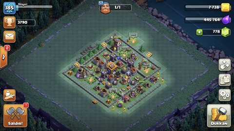 Satılık 185 Level Full Köy (50/50/20) Sadece 450 TL satılmıştır