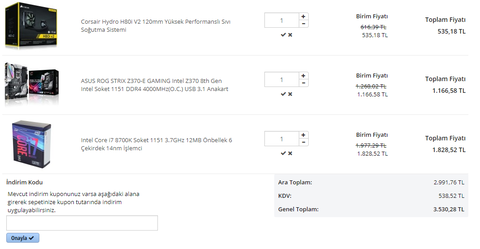 i7 8700K İçin Anakart ve Sıvı Soğutma Seçmem Lazım Lütfen Yardım Edin