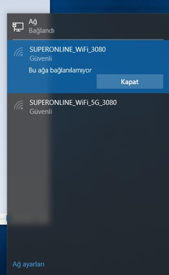  herşey doğru ve düzgün. fakat bağlanmıyor?