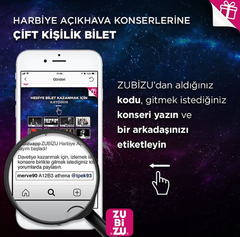 ZUBİZU-Harbiye Açıkhava Konserleri'ne çift kişilik hediye bilet