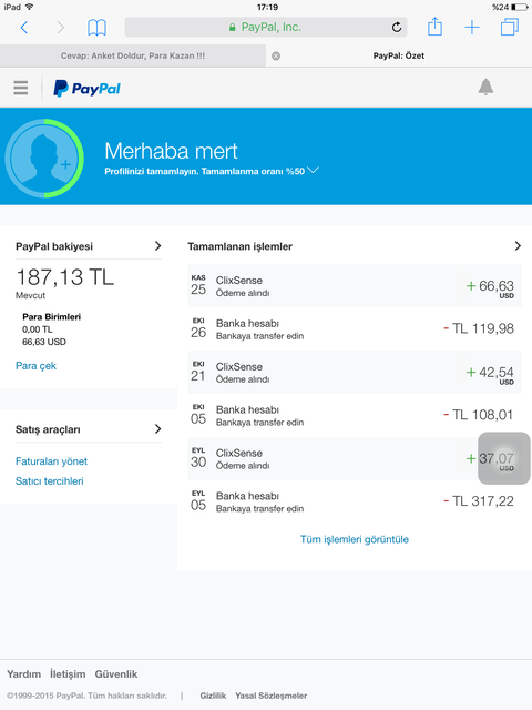 Forumlar > E-Ticaret > İnternetten Para Kazanmak
