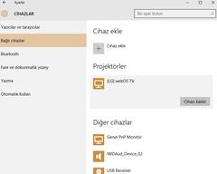  windows 10 ile ekranı akıllı tv'ye bağlama