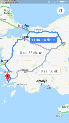 Ankara Bodrum arası en iyi yol  güzergahı hangisi?