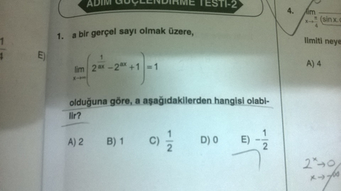 Apotemi'den Seçme LİMİT Soruları