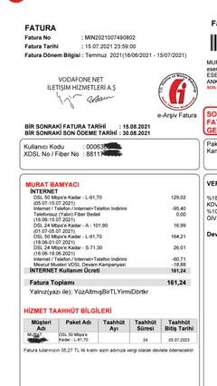 Vodafone net fatura şişiriyor !!!
