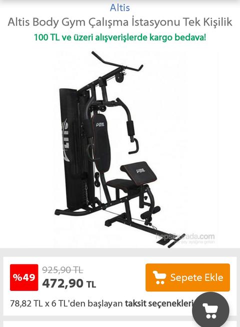 HB altis body gym tek kişilik