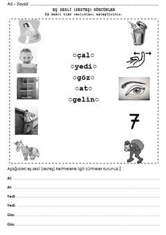 İLKOKULLAR İÇİN ETKİNLİK TEST VE UYGULAMALAR