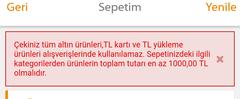 Hepsiburada 50 tl'lik çek yüklemiş hesapları kontrol edin.