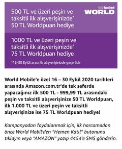 Amazon World Kart 500TL’ye 50-1000TL’ye 75 World Puan 16-30 Eylül