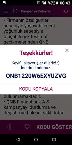 Qnb Finansbank , Boyner 50/200 veriyor