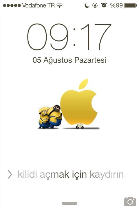 Şuan iPhoneunuzdaki Duvar Kağıdı