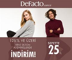 Yeni Sezonda Anında 25 TL İndirim Defacto.com.tr’de Hemen Keşfet!