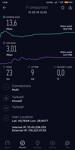 TÜM OPERATÖRLER 4,5G HIZ TESTİ [ANA KONU] 5G YE DOĞRU ADIM ADIM