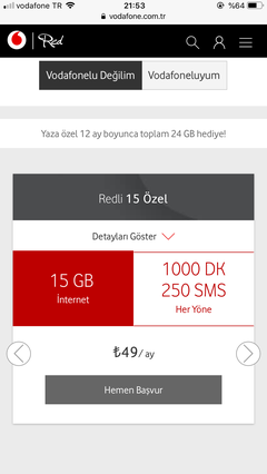 Vodafone Yeni Red Tarifelerini Gördünüz Mü ? 